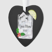 Gin en Tonic Cocktail Personalized Ornament (voorkant)