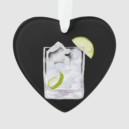 Gin en Tonic Cocktail Personalized Ornament (achterkant)