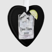 Gin en Tonic Cocktail Personalized Ornament (voorkant)