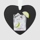 Gin en Tonic Cocktail Personalized Ornament (achterkant)