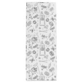Gin en Tonic Doodle Cocktail Party Bottle Bag Wijn Cadeautas (Achterkant)