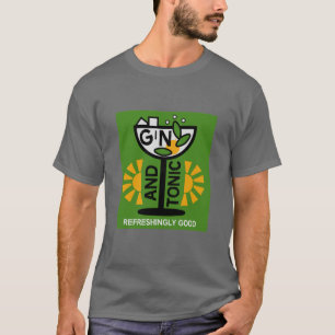 Gin en tonic drinkers kunst t-shirt