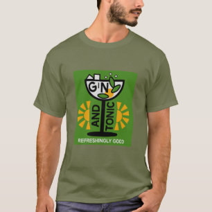 Gin en tonic drinkers kunst t-shirt