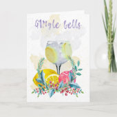 Gin en Tonic. Gingle Bells spelen op woorden. Kaar Feestdagen Kaart (Voorkant)