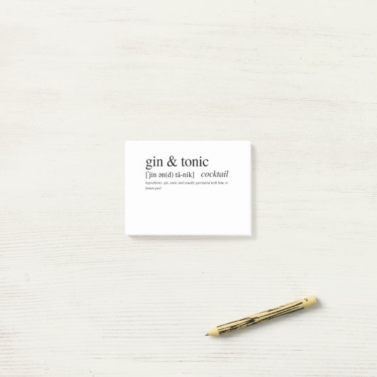 Gin en Tonic Post-it® Notes (Op bureau)
