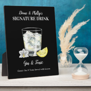 Gin en Tonic Signature Cocktail Bar Bord Fotoplaat