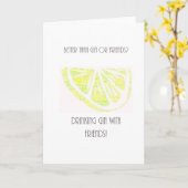 Gin en Vriendenkaart Kaart (Gele Bloem)