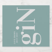 Gin Fles Green Simple Liquor Flacon Label Likeurfles Etiket (Enkel label)