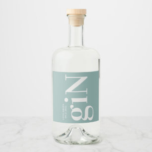 Gin Fles Green Simple Liquor Flacon Label Likeurfles Etiket