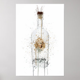 Gin Fles Muur Kunstprint 'Bombshell' Poster