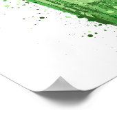 Gin Fles Muur Kunstprint 'Emerald 2.0' Poster (Hoek)