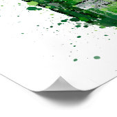 Gin Fles Muur Kunstprint 'Leaf Green' Poster (Hoek)