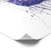 Gin Fles Muur Kunstprint 'Periwinkle Poster (Hoek)