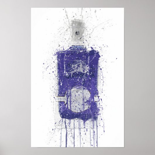 Gin Fles Muur Kunstprint 'Periwinkle Poster (Voorkant)