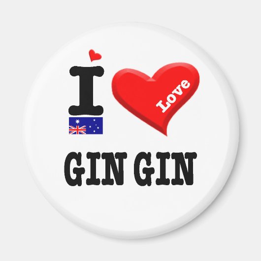GIN GIN - I Love Magneet (Voorkant)