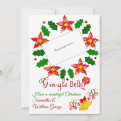 Gin-gle Bells Geschenk Kaart Houder (Voorkant)