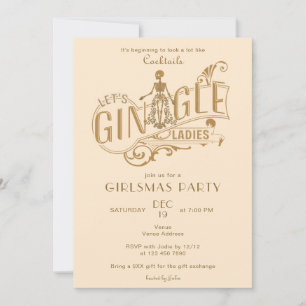 Gin-Gle Girlsmas Dames Cocktail Kerstfeest Kaart