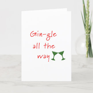 Gin-gle helemaal - grappige kerstkaart feestdagen kaart