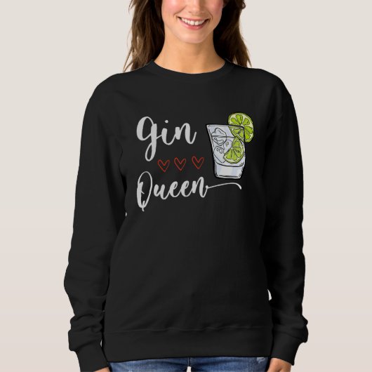 Gin Heart Queen laat de avond voor mannen staan Trui (Voorkant)