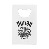 Gin Hoi (Thaise Humor Pun Wordplay) Creditkaart Flessenopener (Achterkant)