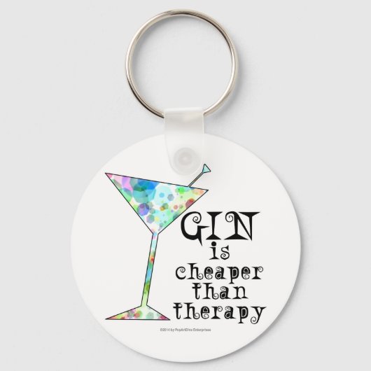 GIN is goedkoper dan therapie. Sleutelhanger (Voorkant)
