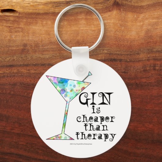 GIN is goedkoper dan therapie. Sleutelhanger (Voorkant)