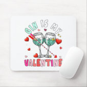 Gin Is My Valentine Hearts Matching Drinker Family Muismat (Met muis)