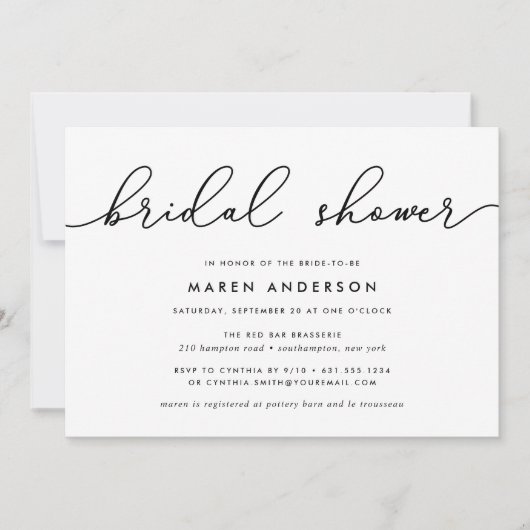 Gin Lane | Bridal Shower-uitnodiging Kaart (Voorkant)