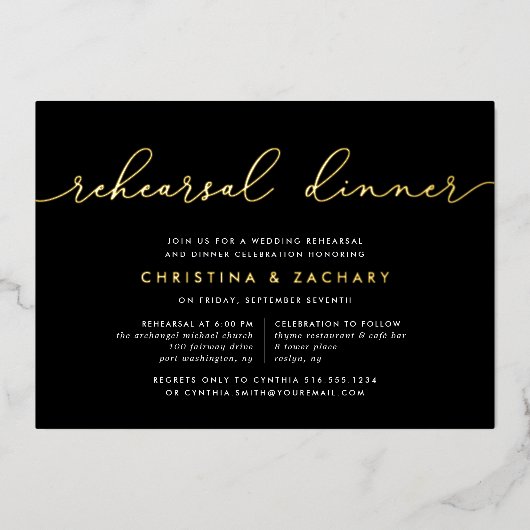 Gin Lane | Uitnodiging tot Folie tijdens het eten (Voorkant)