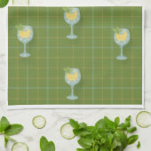Gin Liefhebber Geruite Theedoek – Olijf & Ivoor (Gevouwen)
