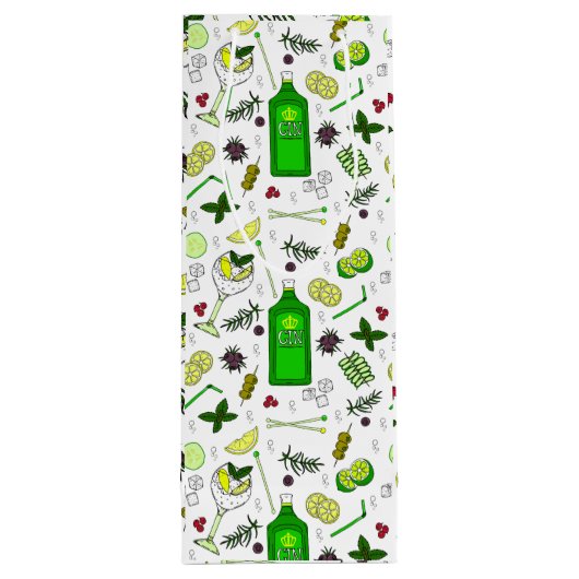 Gin Liefhebber Gin Tonic Cocktailfeest Fles Zak Wijn Cadeautas (Achterkant)