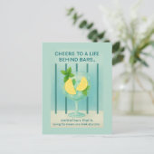 Gin Lover Card | Cheers Cocktail Humorous Briefkaart (Staand voorkant)