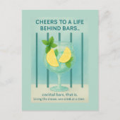 Gin Lover Card | Cheers Cocktail Humorous Briefkaart (Voorkant)