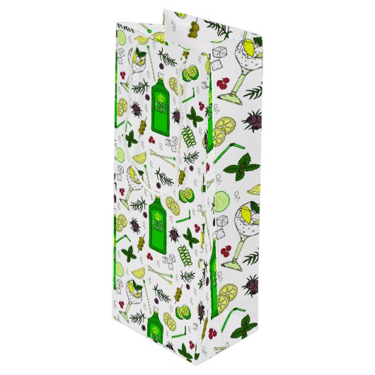 Gin Lover Gin Tonic Cocktail Party Bottle Bag Wijn Cadeautas (Voorkant Gekanteld)