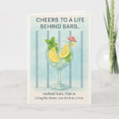 Gin Lover Greeting Card | Cocktail Bar Humor  Kaart (Voorkant)