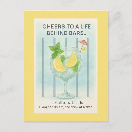 Gin Lover Kaart voor elk feest - Cheers (Voorkant)