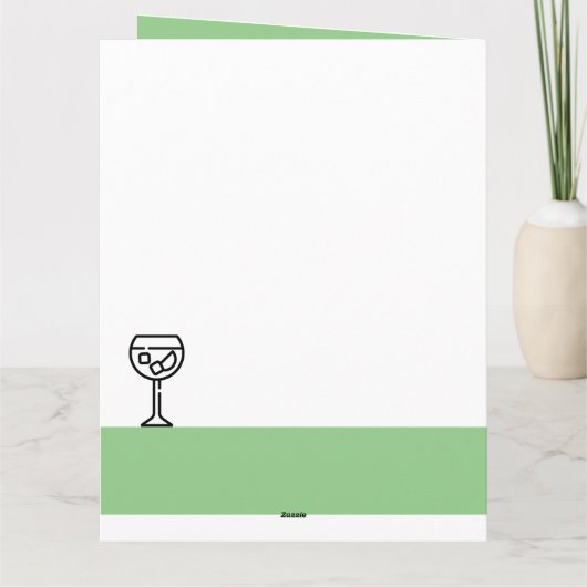 Gin Lover's Grote Groene Dag Kaart (Achterkant)