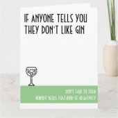 Gin Lover's Grote Groene Dag Kaart (Voorkant)