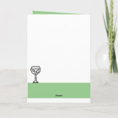 Gin Lover's standaard groene dag Kaart (Achterkant)