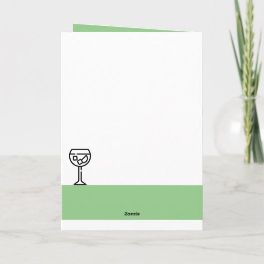 Gin Lover's standaard groene dag Kaart (Achterkant)