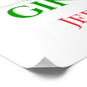 Gin Martini Cocktail Drinker Funny Kerstmis Poster (Hoek)