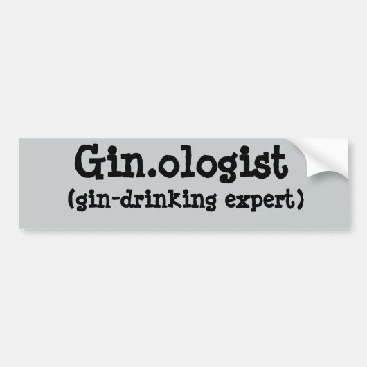 Gin.ologist Bumpersticker (Voorkant)