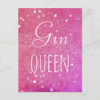 Gin Queen Pink Bokeh Briefkaart