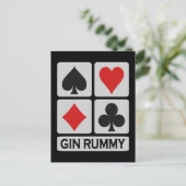 Gin Rummy briefkaart (Staand voorkant)