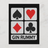 Gin Rummy briefkaart (Voorkant)