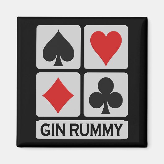 Gin Rummy magnet (Voorkant)