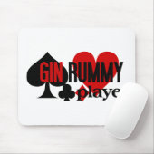 Gin Rummy Player mousepad Muismat (Met muis)