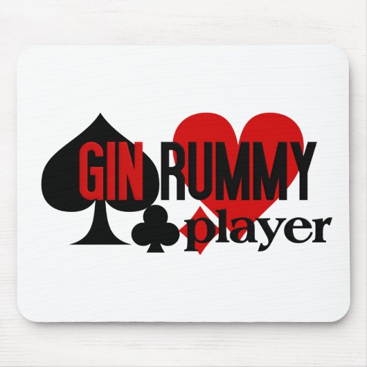 Gin Rummy Player mousepad Muismat (Voorkant)