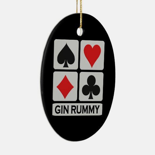 Gin Rummy-versiering Keramisch Ornament (Rechts)