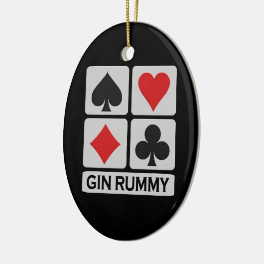 Gin Rummy-versiering Keramisch Ornament (Links)